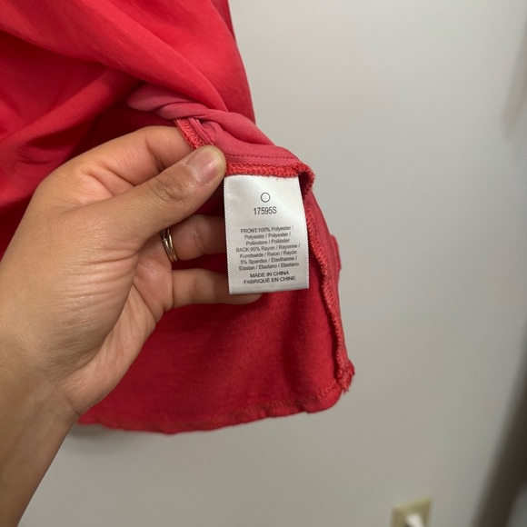 Anthropologie Dolan Pilar Pleated Top Blouse Women's Small Coral Preppy Classic - Picture 9 of 9